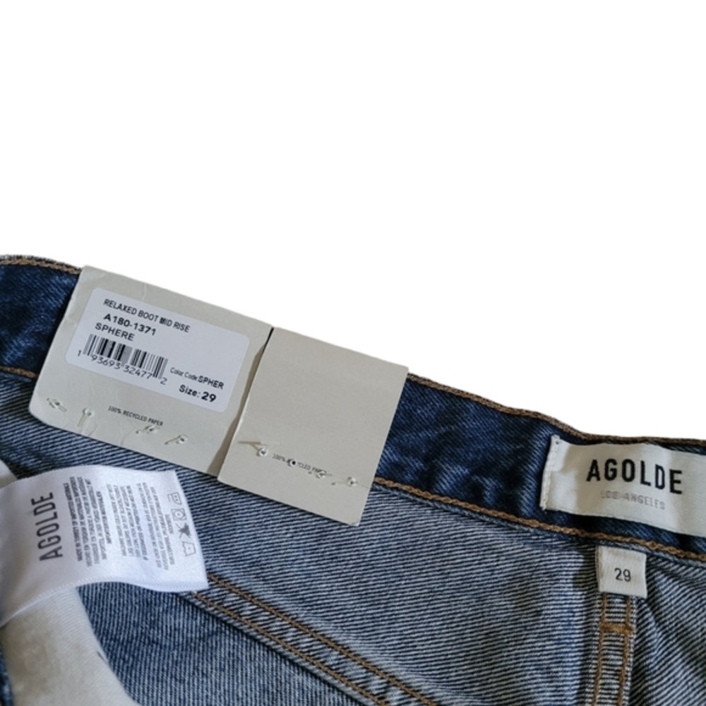 NWT Agolde Relaxed boot cut jeans,mid-rise,in Sphere,29‎ - Picture 14 of 15
